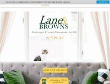 Tablet Screenshot of lane-browns.co.uk